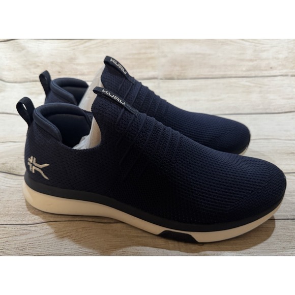 Once We Were Warriors Other - Mens Kuru Atom Slip-On Dark Blue Athletic Running Walking Shoes Sneakers 9.5 M